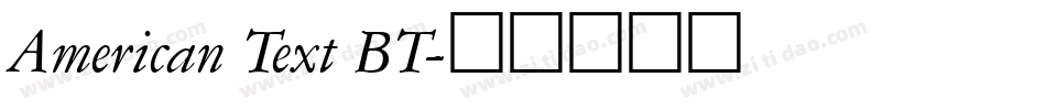 American Text BT字体转换
